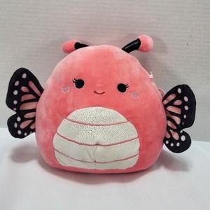 Andreina Pink Butterfly Black Wings 8" Squishmallow Stuffed Plush Toy 2022 w Tag